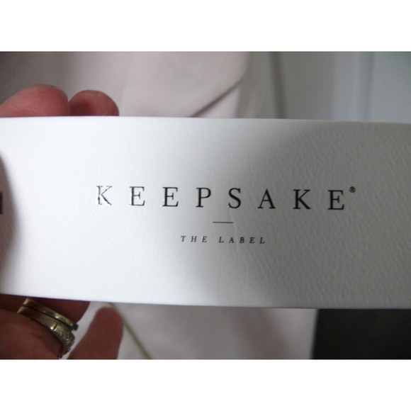 NWT Keepsake brand Dress city of lights soft sheer pink lined layered top SMALL - Picture 7 of 9